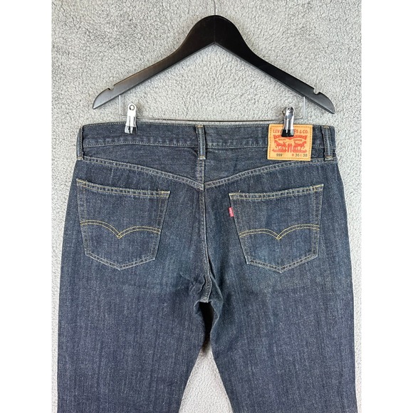 Levi's Other - Levi's 559 Relaxed Straight Denim Blue Jeans Dark Wash Men's Size 36 x 38 Rugby